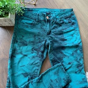 💣 2/$15 💣 American Eagle | GREEN ACID JEGGINGS